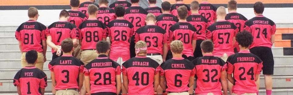 Pink Hawk Jerseys on Football Players