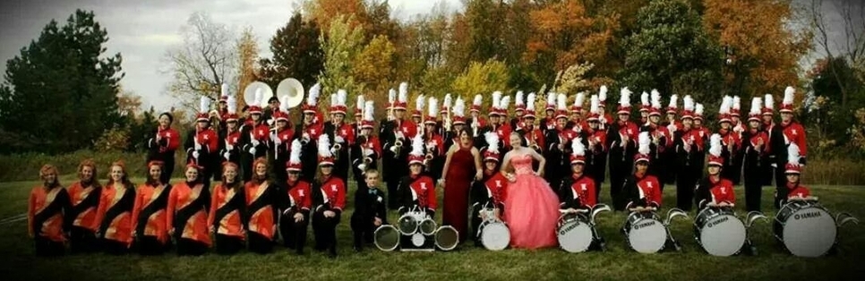 Marching band group photo