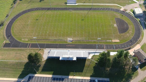 Football Bleachers Aerial View