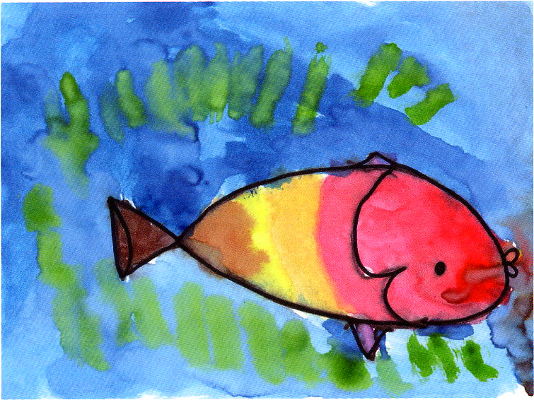 Water Color of Fish by 4th Grade Student