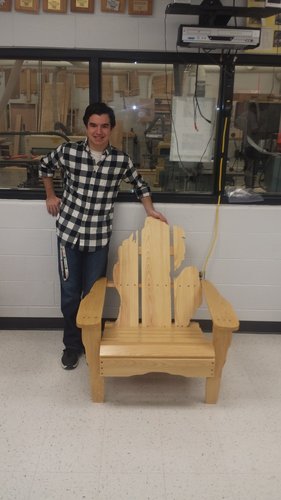 Bailey C. and his Adirondack chair